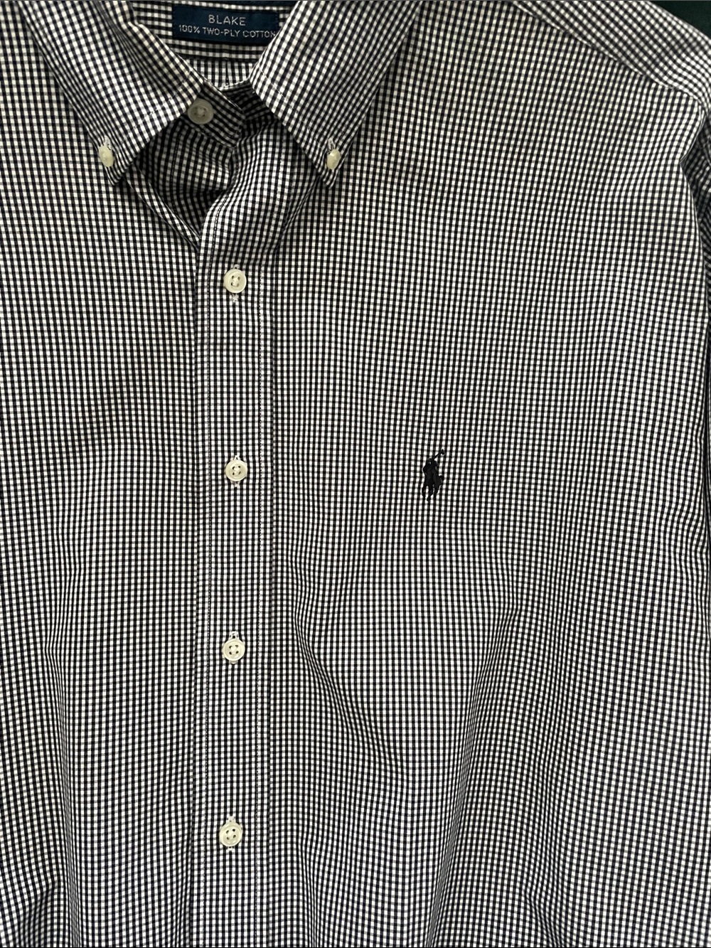 Ralph Lauren Blake Men's
Gingham Button Down Long Sleeve Shirt Large Navy